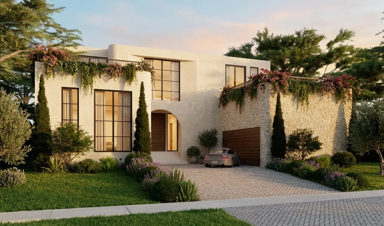 Front facade rendering of 4582 Royal Palm Avenue