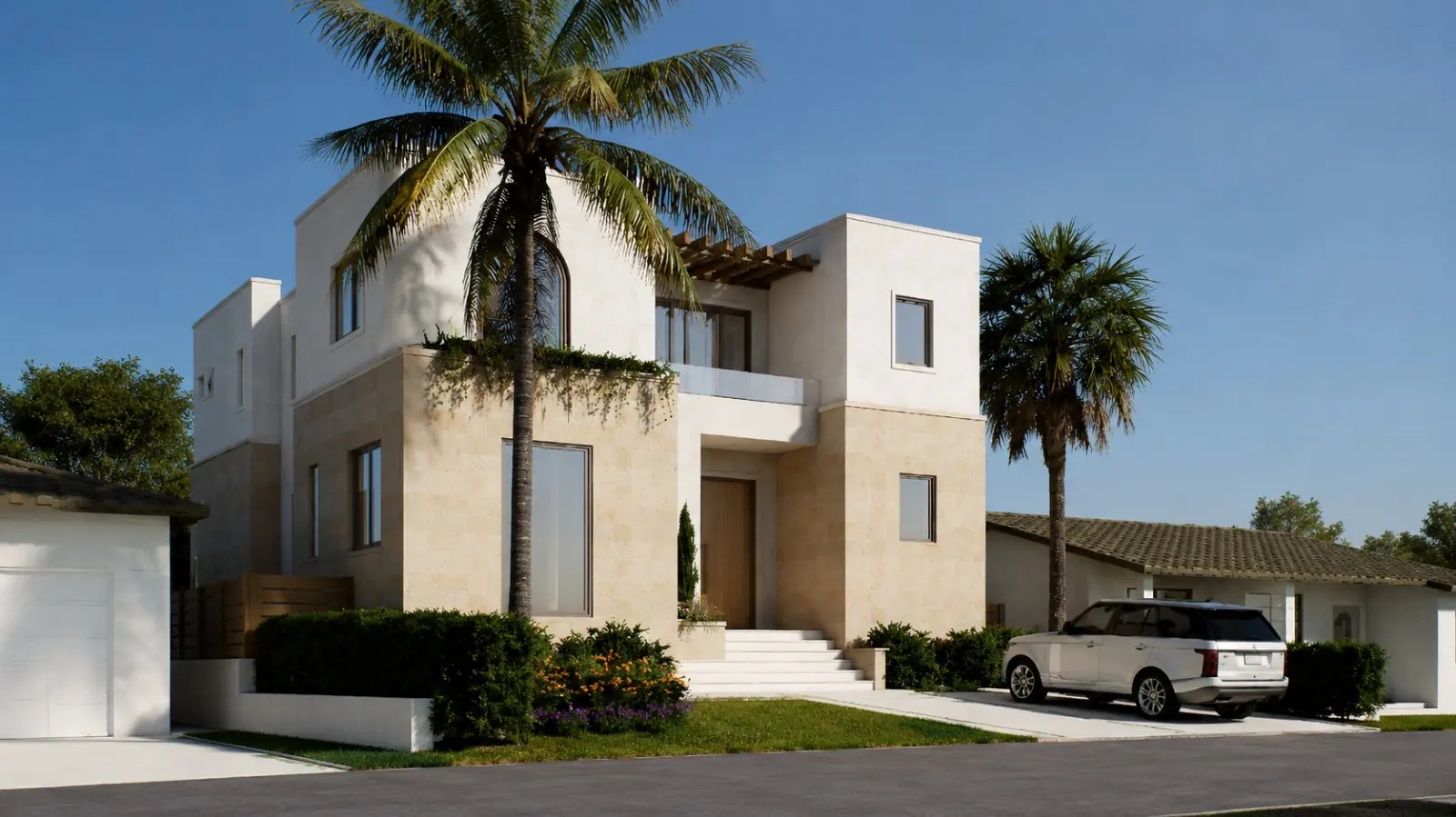 Front elevation detail rendering of 8942 Emerson