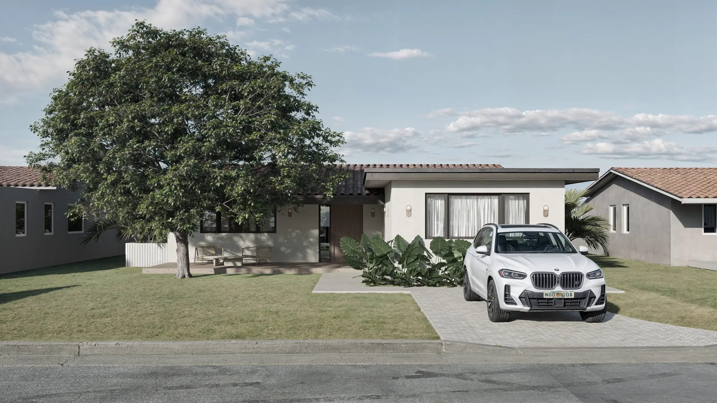 Front facade rendering of 9148 Carlyle