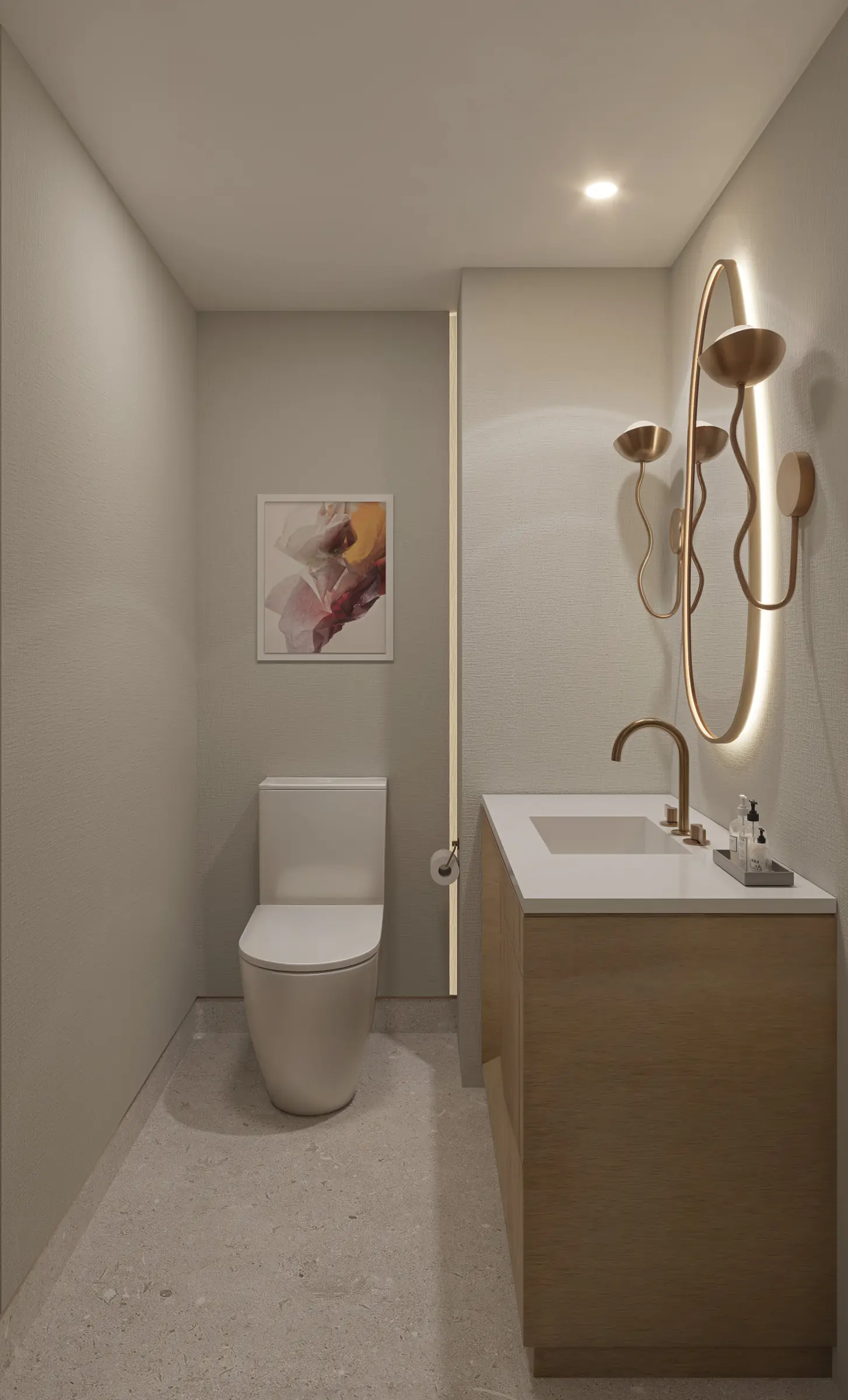 Powder room rendering at 9148 Carlyle