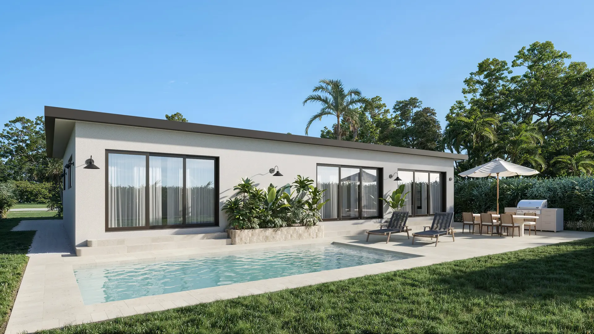 Alternate rear elevation rendering at 935 South Shore Drive